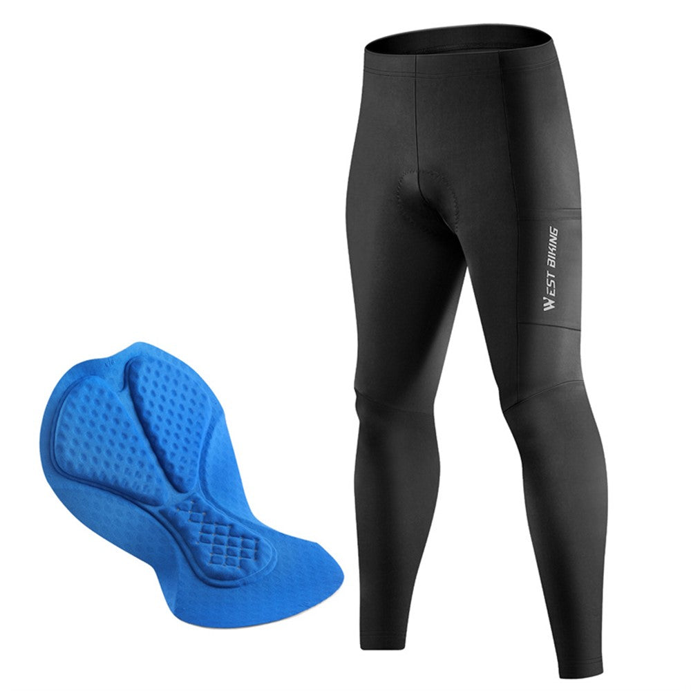 WEST BIKING YP0203132 Outdoor Cycling Built-In Sponge Pad Trousers Bicycle Riding Breathable Elastic Pants