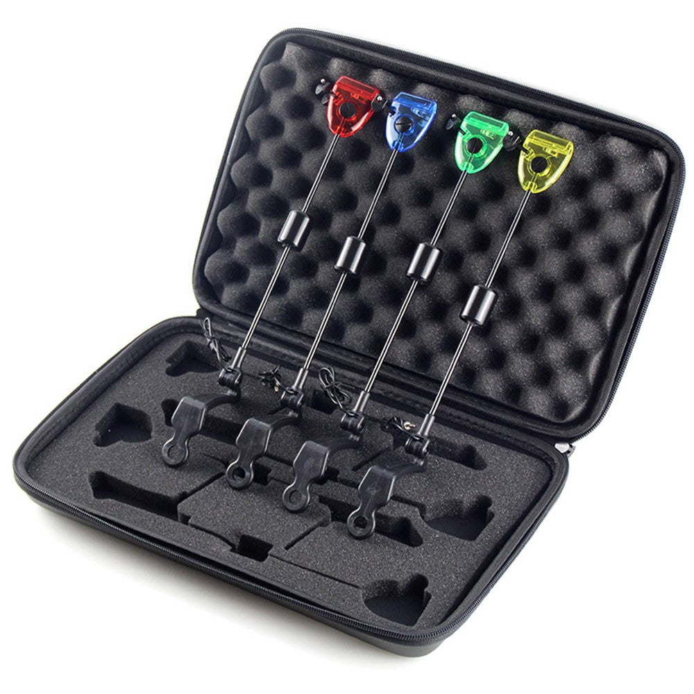 European Carp Fishing Rod Hard Rod Swinger Tensioner Set Fishing Alarm Accessory Set with Storage Bag