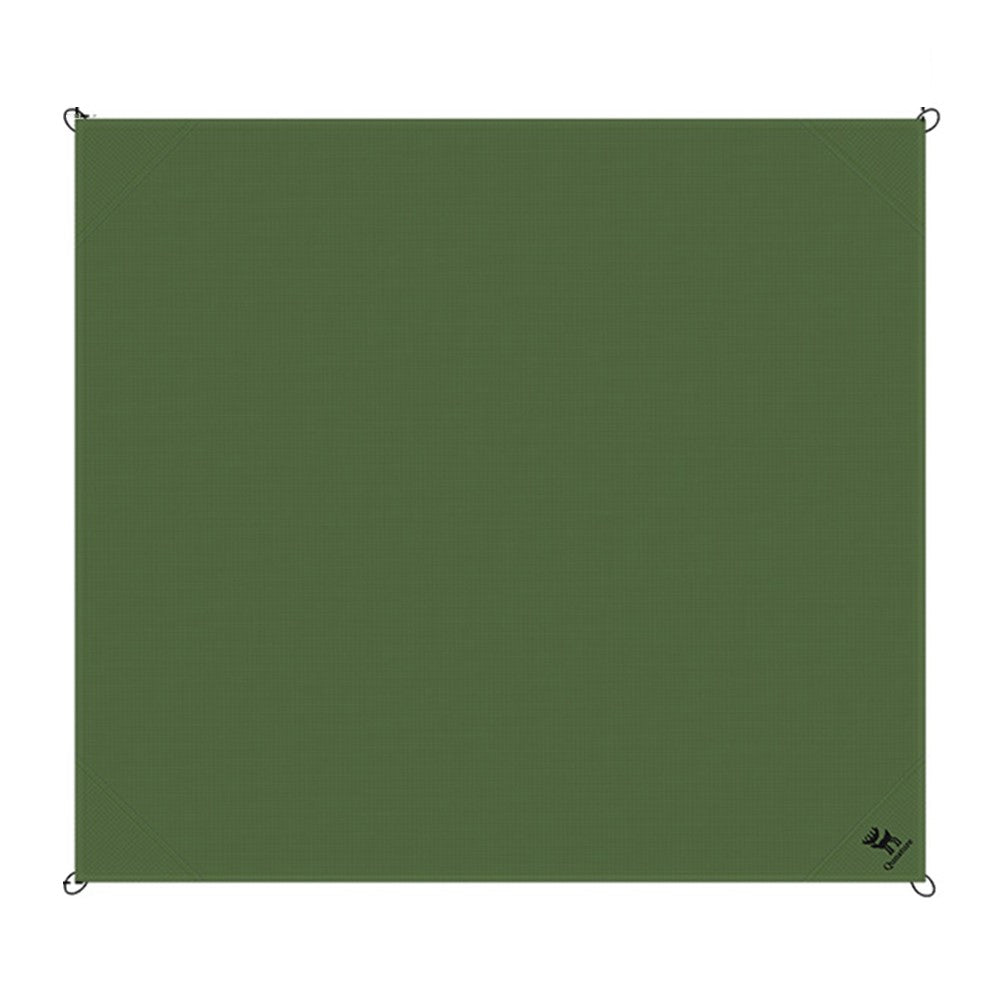 QUNATURE 600073 Portable Outdoor Picnic Blanket 210T Polyester Taffeta Ground Mat with 4 Stakes and Storage Bag