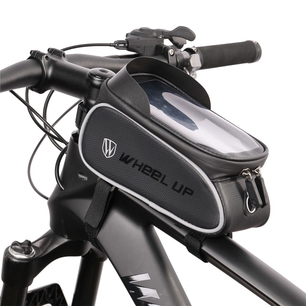 WHEEL UP 020-5 Bicycle Bag Frame Front Top Tube Cycling Bag Rainproof 6.5" Touch Screen Phone Pouch Case Holder