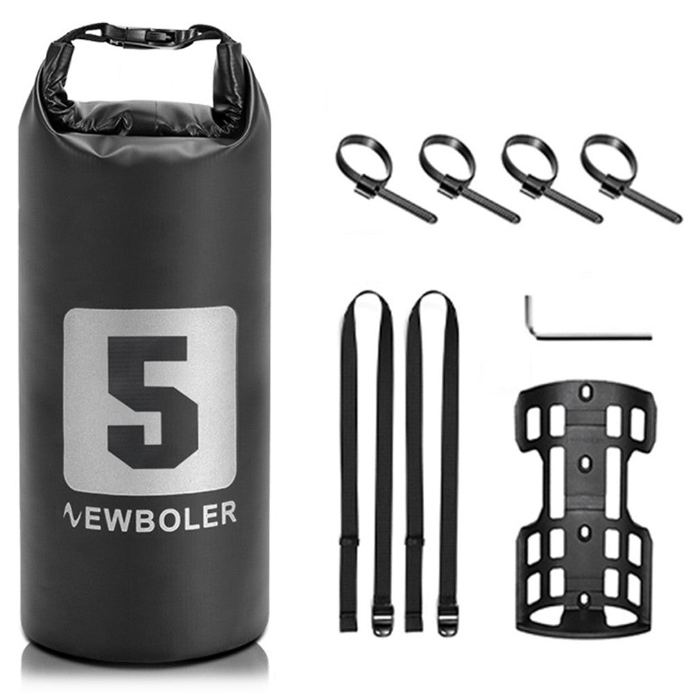 NEWBOLER 1 Bike Front Fork Pannier Bag 5L + 1 Front Fork Rack + 2 Adjustable Straps + 4 Fixing Straps