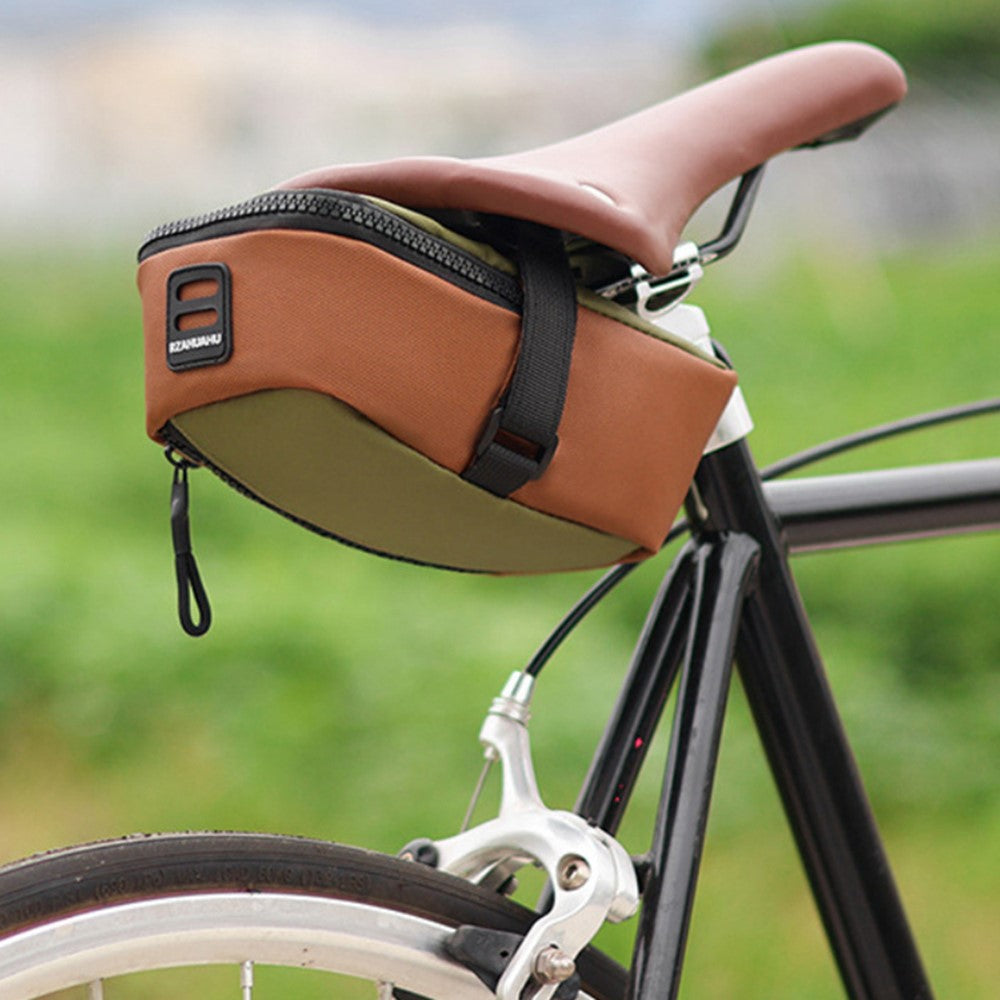 RZAHUAHU Bike Saddle Bag Capacity Expandable 900D Fabric Bicycle Storage Bag
