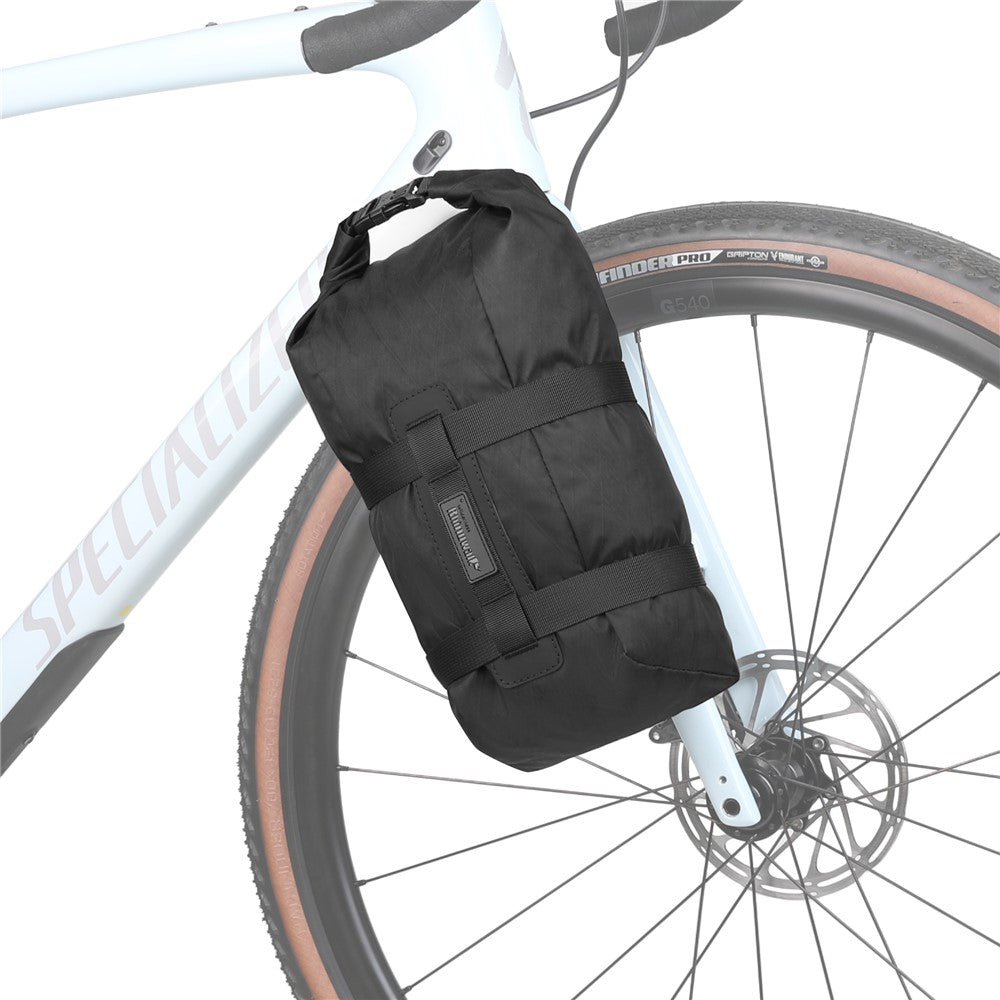 RHINOWALK BHD0013BK Bike Front Fork Nylon Storage Bag Waterproof Bicycle Front Fork Bag, 45x17x15cm