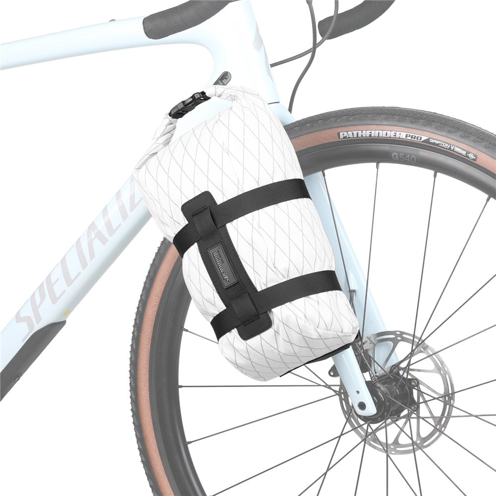 RHINOWALK BHD0013BK Bike Front Fork Nylon Storage Bag Waterproof Bicycle Front Fork Bag, 45x17x15cm