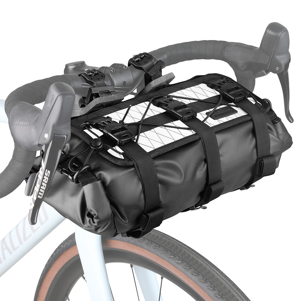 RHINOWALK Wilderness Series 8L Bike Handlebar Bag Waterproof 420D Nylon Bicycle Dry Bag