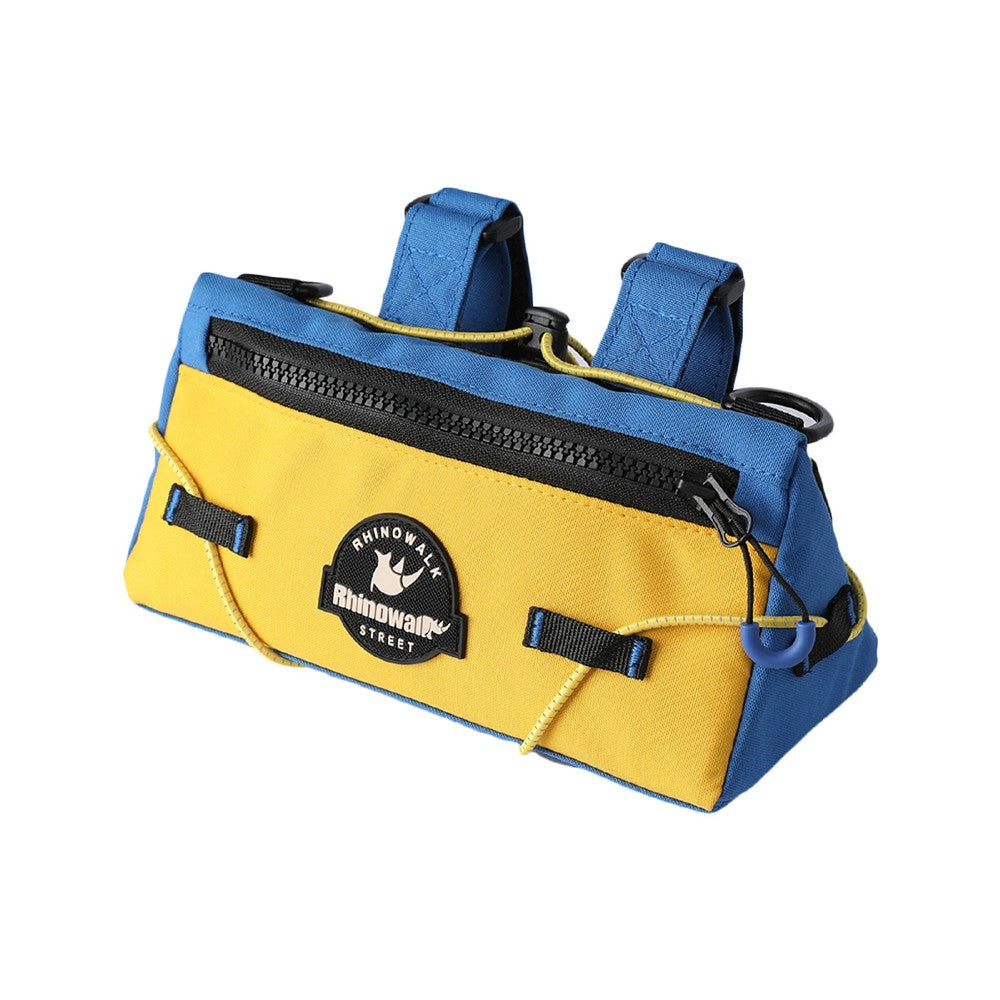 RHINOWALK BCT0202 For Folding Bicycle Handlebar Bag Waterproof Nylon Bike Front Bag with Shoulder Strap