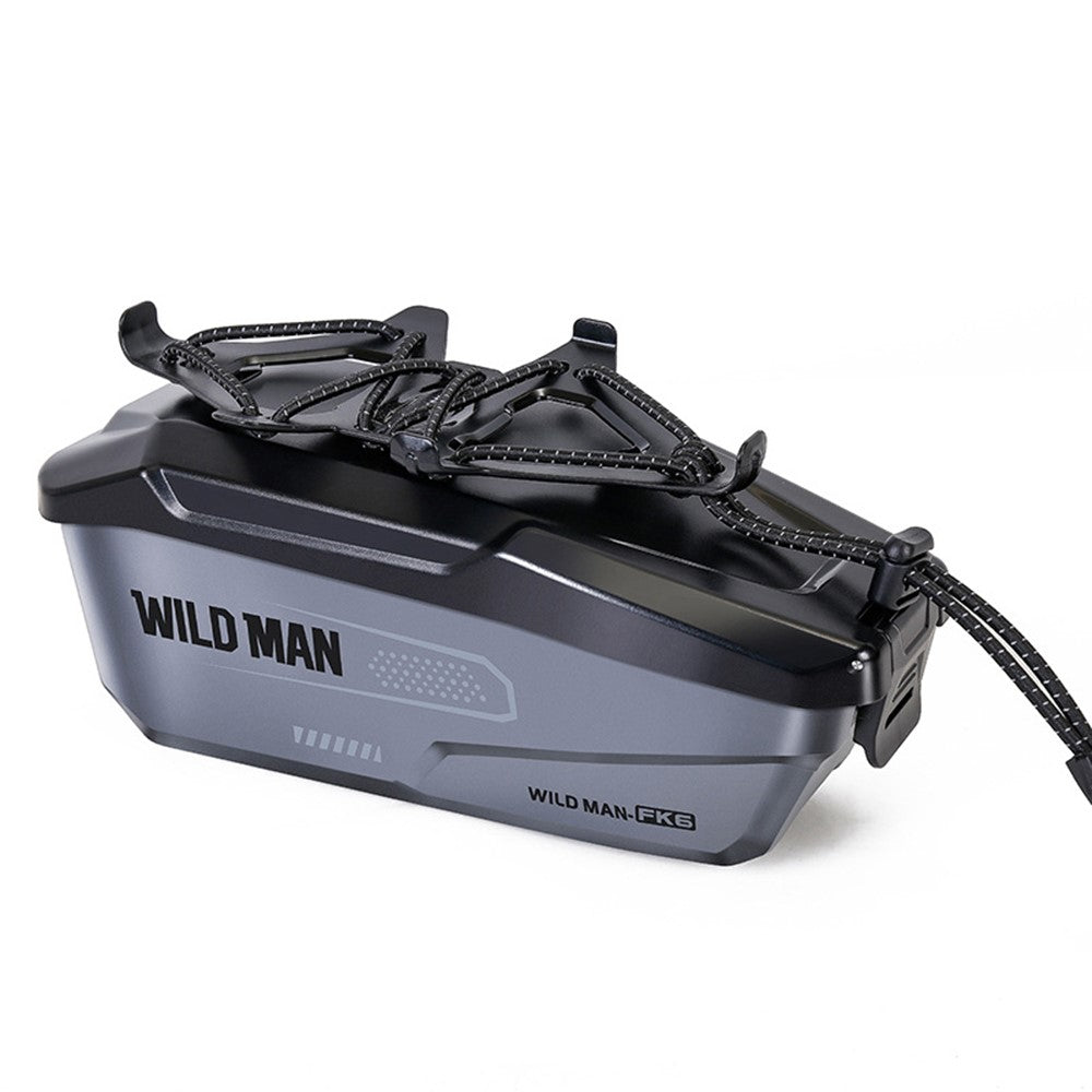 WILD MAN FK6 1L Bike Frame Bag Quick Release PC Shell Front Tube Bag with Elastic Strap Phone Holder
