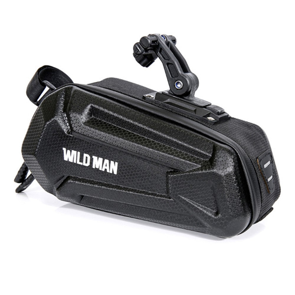 WILD MAN XT7 1.2L Bike Saddle Bag Under Seat Bicycle Bag EVA PU Cycling Storage Pouch for MTB, Road Bike