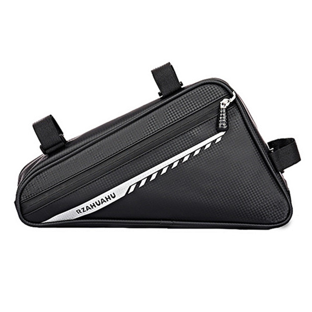 RZAHUAHU 2L Bicycle Front Frame Reflective Triangle Bag Bike Cycling Waterproof PU Storage Bag