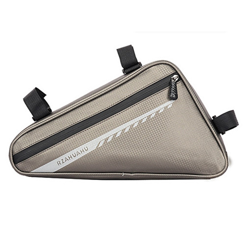 RZAHUAHU 2L Bicycle Front Frame Reflective Triangle Bag Bike Cycling Waterproof PU Storage Bag