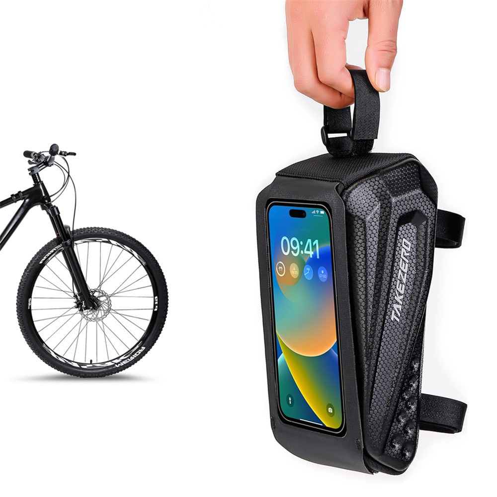 TAKEZERO TZ06 PU + TPU Mountain Bike Bag EVA Hard Shell Bicycle Front