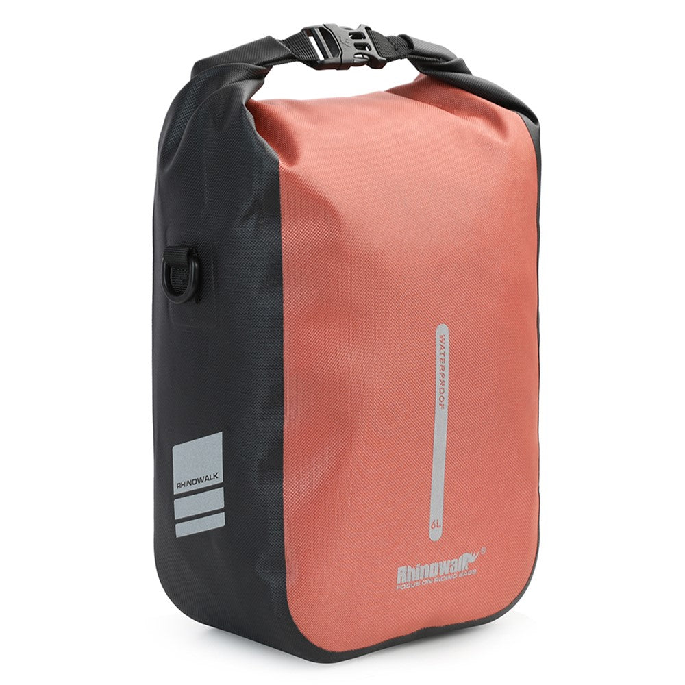 RHINOWALK RK406 6L Bike Front Fork Bag Waterproof Nylon Polyester Bicycle Quick-Release Hanging Bag for Outdoor Cycling