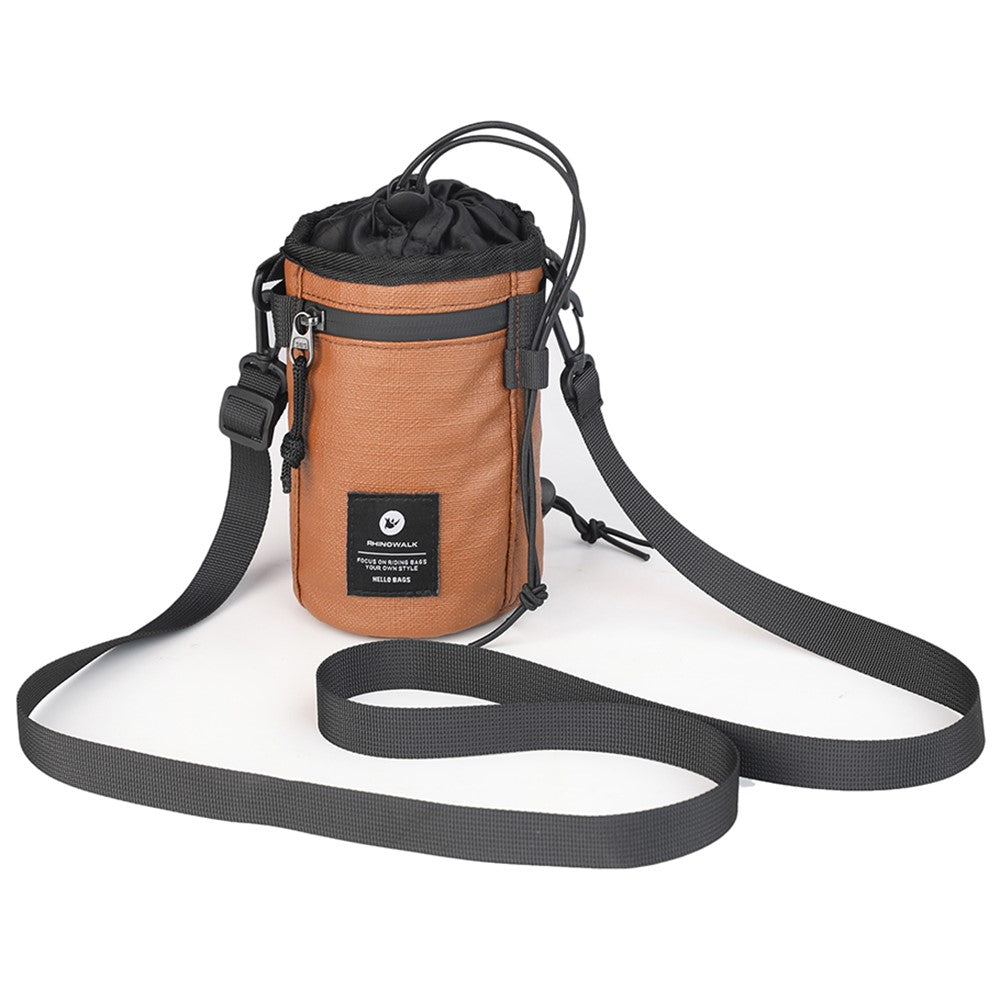 RHINOWALK RK24933 Polyester Bike Handlebar Stem Bag Food Snack Storage Pouch Water Bottle Holder for Bicycle Touring Commuting