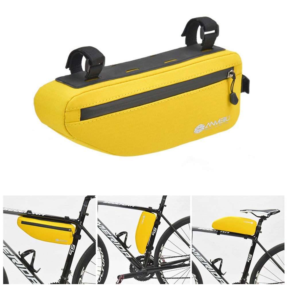 ANMEILU 7050 Bike Triangle Frame Bag Oxford Cloth Bicycle Top Tube Bag Cycling Pouch