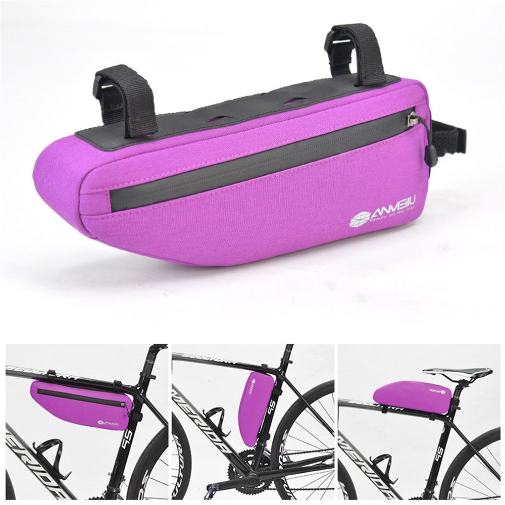 ANMEILU 7050 Bike Triangle Frame Bag Oxford Cloth Bicycle Top Tube Bag