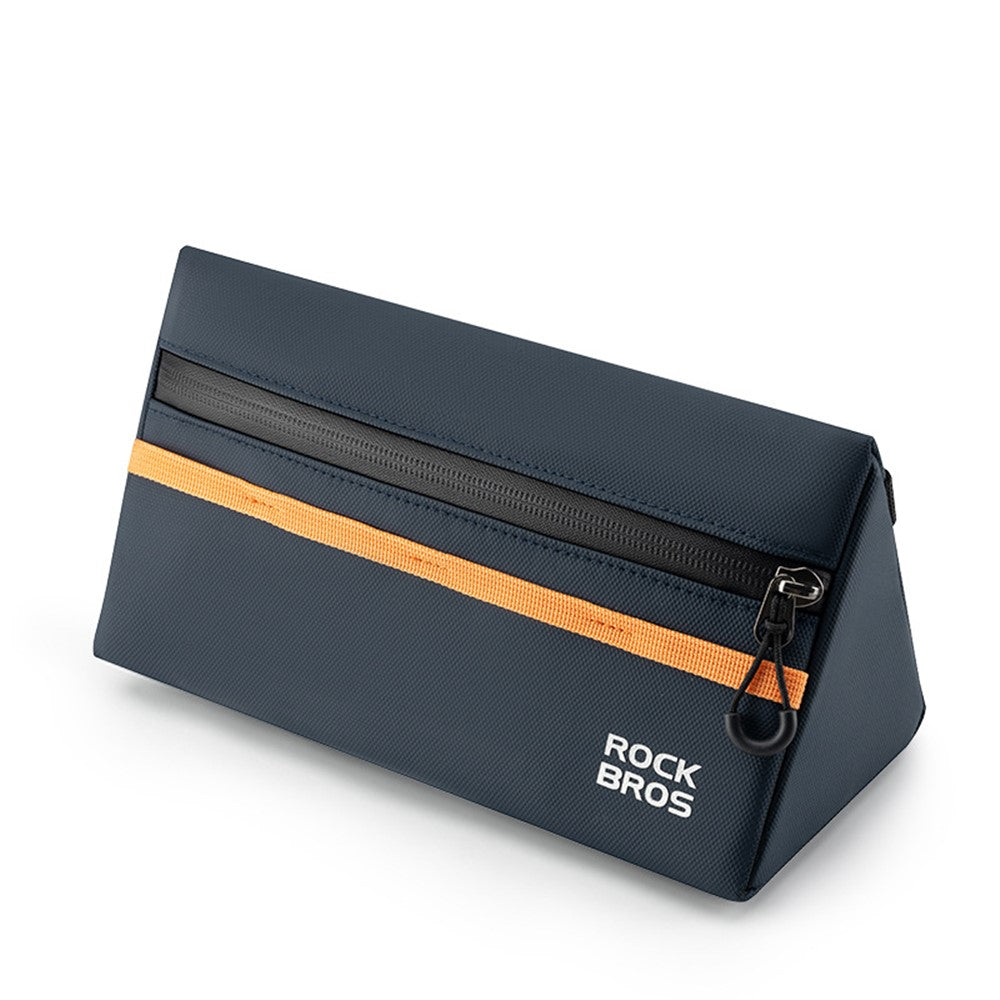 ROCKBROS 1.3L Triangle Bicycle Front Beam Bag Polyester Storage Pouch for Bike