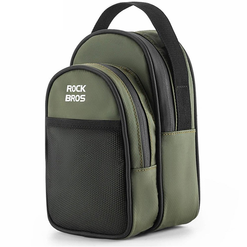 ROCKBROS W014 For Brompton Folding Bicycle Front Bag PVC Coated Mesh Fabric Storage Bag