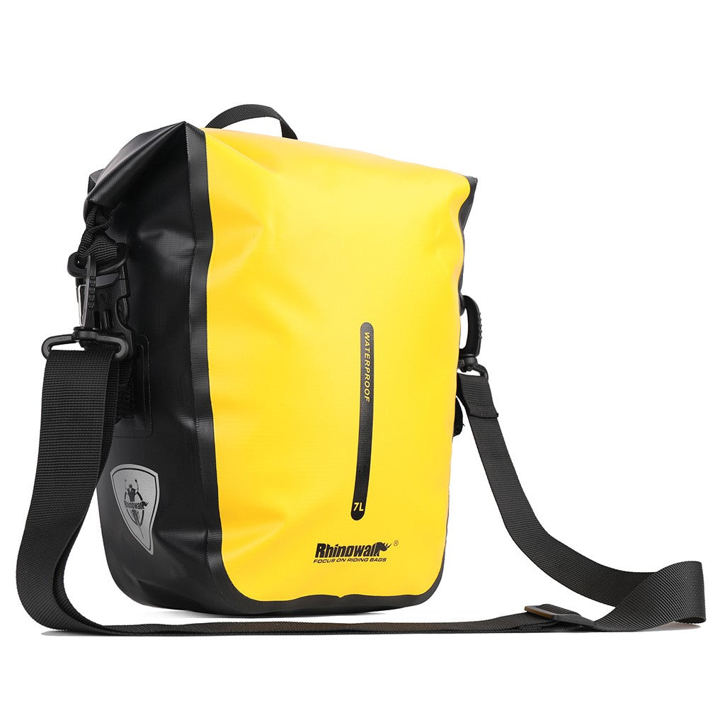 RHINOWALK RK6202 7L Bike Bag PVC+Mesh Cloth Bicycle Rear Seat Bag Saddle Bag