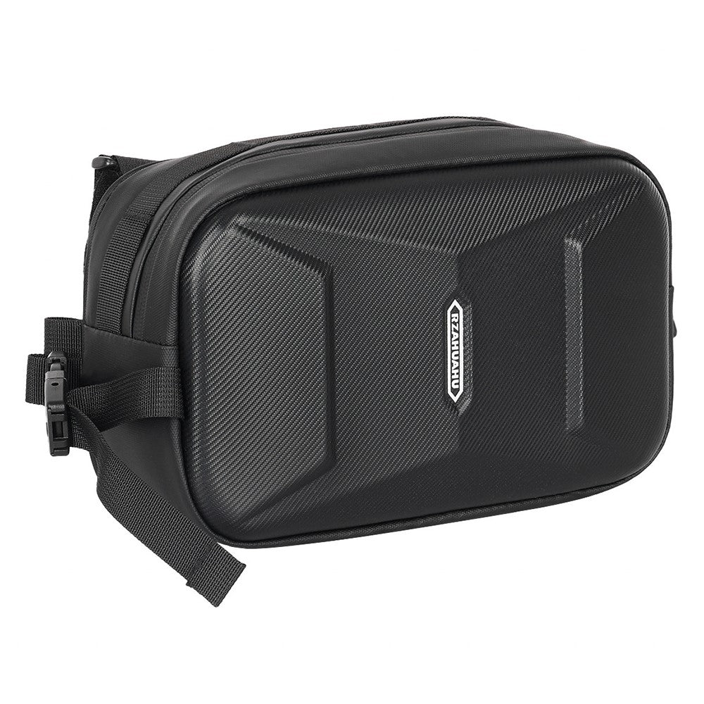 RZAHUAHU 591 3L Hard Shell Bicycle Handlebar Bag Waterproof PU Bike Front Bag