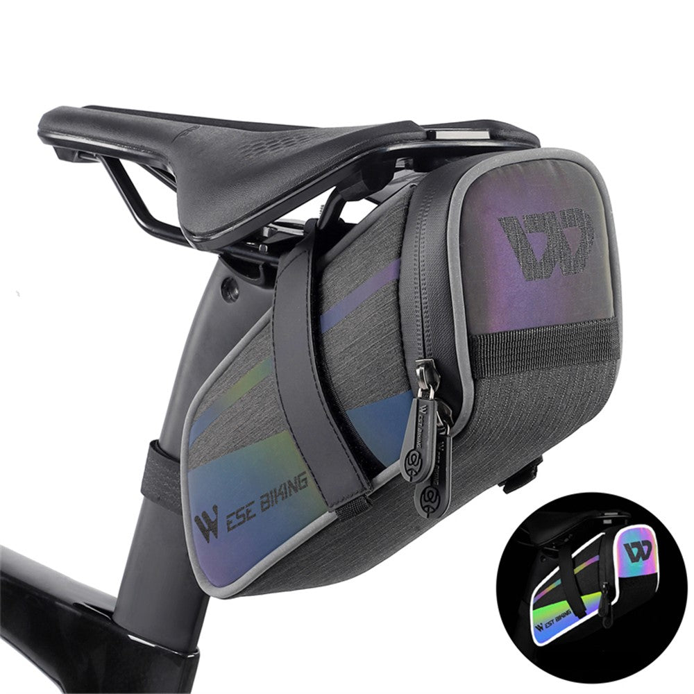 WEST BIKING YP0707358 Bike Rear Saddle Bag Colorful Reflective Bicycle Tail Storage Bag