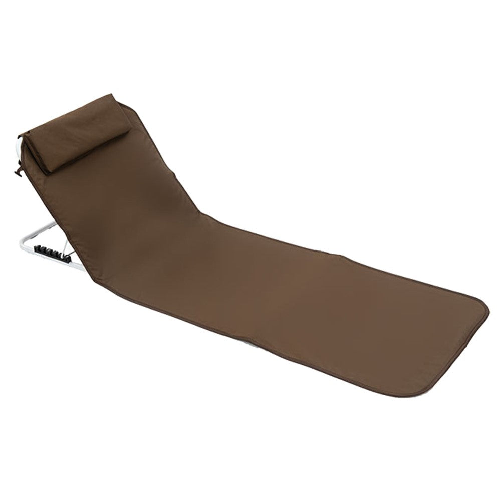 021 160*54cm Sitting / Reclining Folding Lounger Outdoor Portable Fishing Chair Camping Lawn Relaxing Beach Chair Single Layer Oxford Cloth