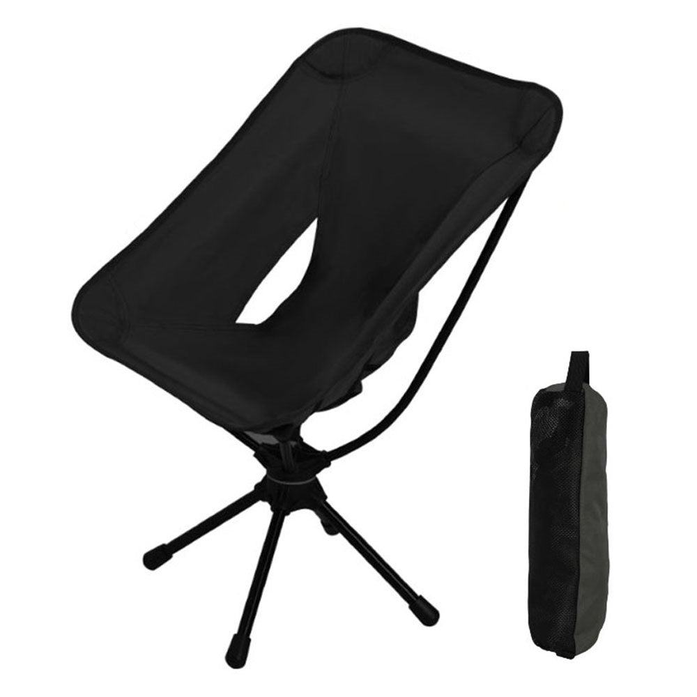HALIN Outdoor Folding Chair 360 Degree Rotation Portable Moon Chair for Camping Hiking Fishing