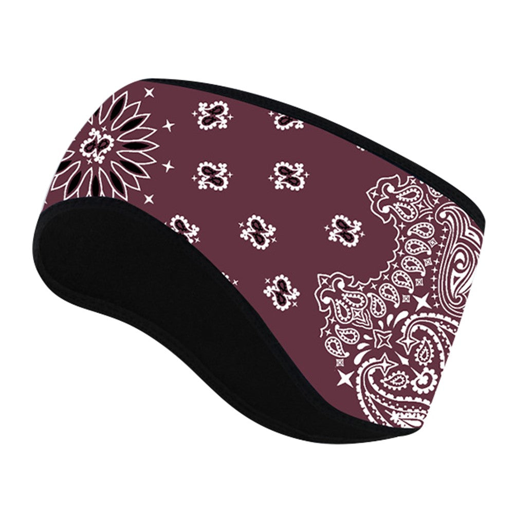 Outdoor Winter Earmuff Headband Faux Cashmere Forehead Protection Cycling Running Warm Hair Band