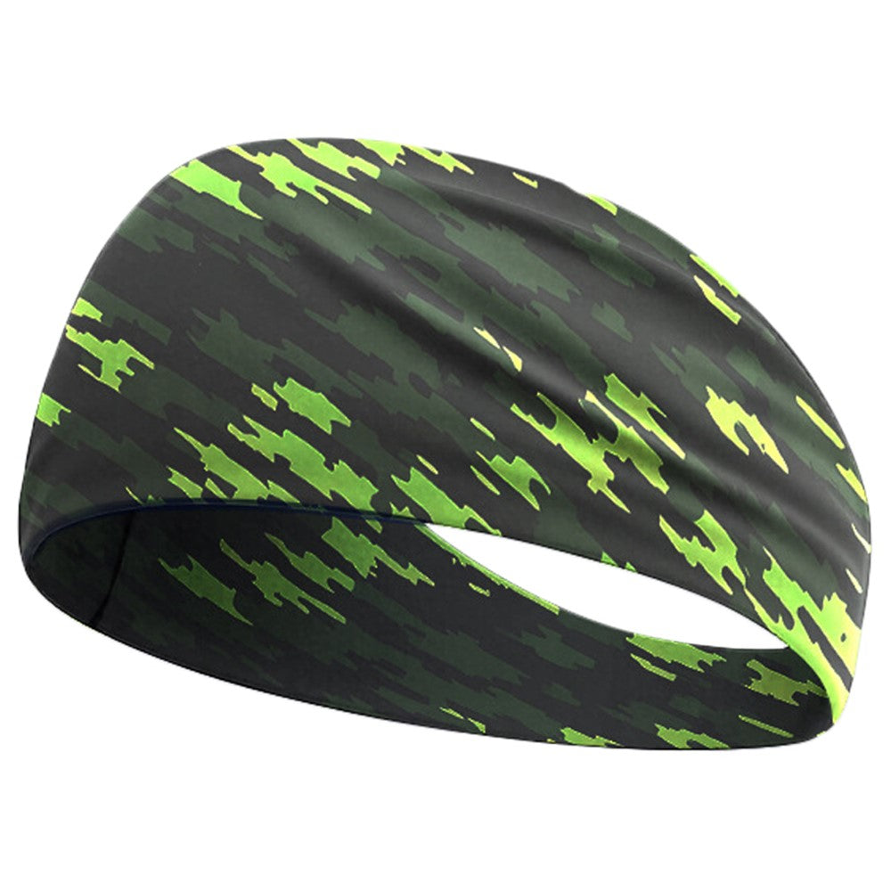 Camouflage Print Outdoor Sports Wide Headband for Yoga / Cycling / Running Breathable Sweatband