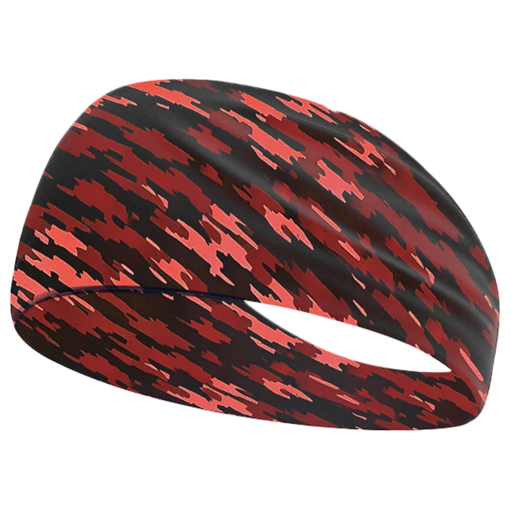 Camouflage Print Outdoor Sports Wide Headband for Yoga / Cycling / Running Breathable Sweatband