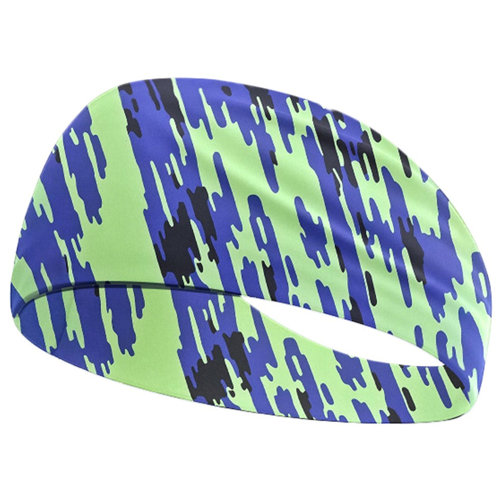 Camouflage Print Outdoor Sports Wide Headband for Yoga / Cycling / Running Breathable Sweatband