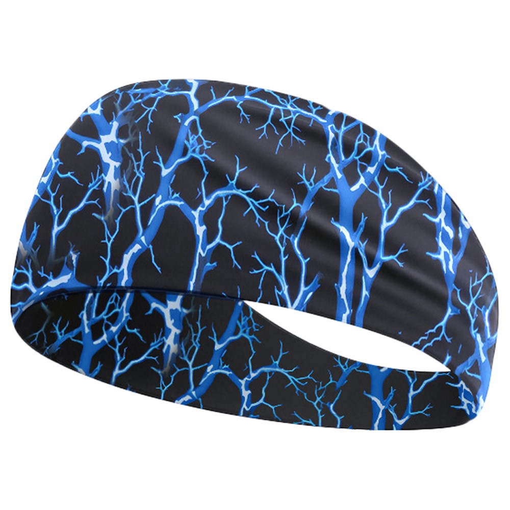 Camouflage Print Outdoor Sports Wide Headband for Yoga / Cycling / Running Breathable Sweatband