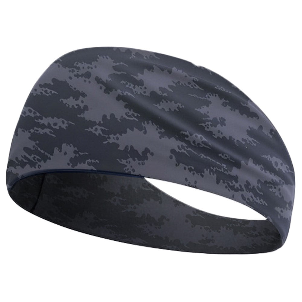 Camouflage Print Outdoor Sports Wide Headband for Yoga / Cycling / Running Breathable Sweatband