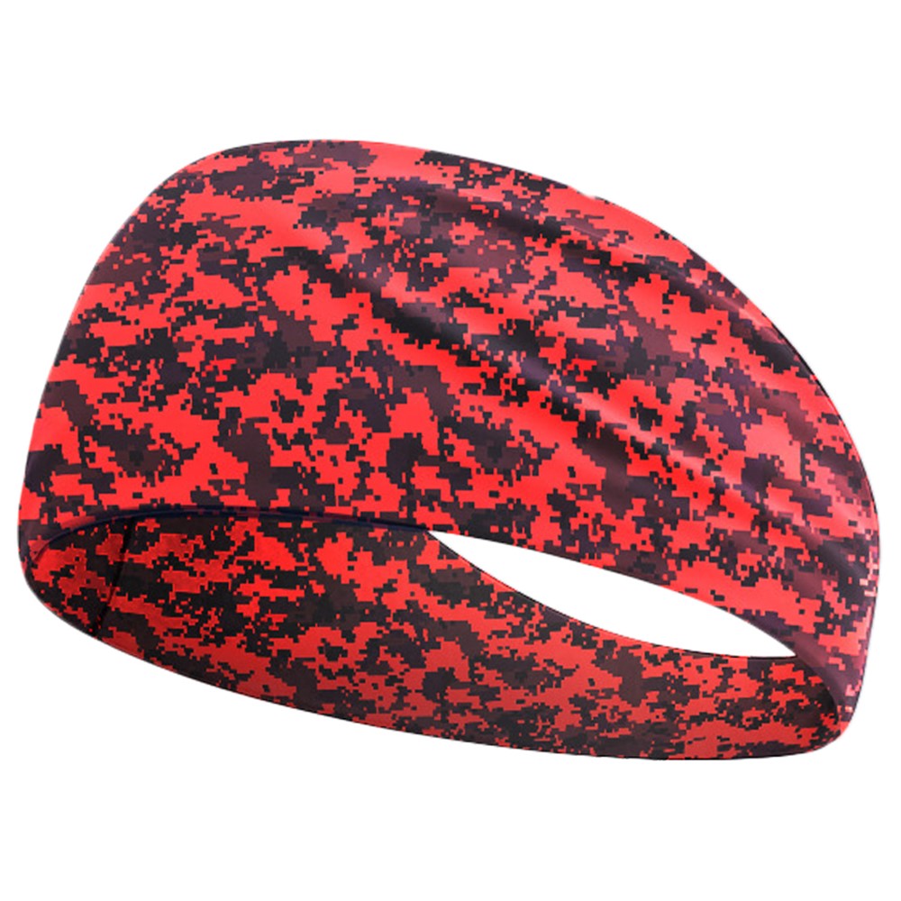 Camouflage Print Outdoor Sports Wide Headband for Yoga / Cycling / Running Breathable Sweatband