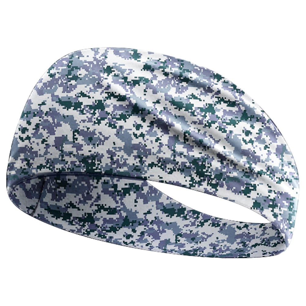 Camouflage Print Outdoor Sports Wide Headband for Yoga / Cycling / Running Breathable Sweatband