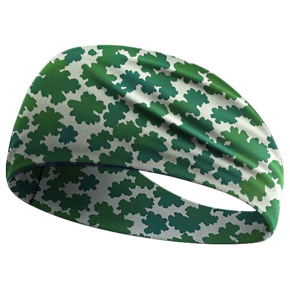 Camouflage Print Outdoor Sports Wide Headband for Yoga / Cycling / Running Breathable Sweatband