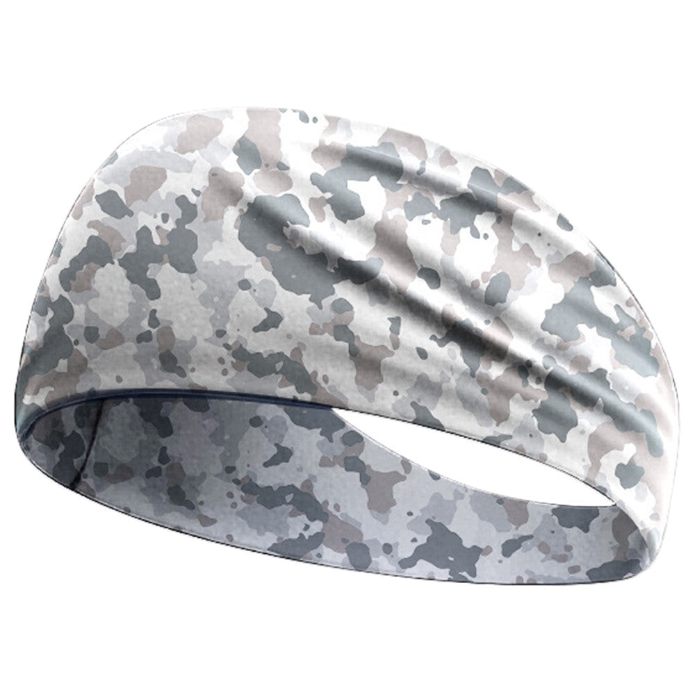Camouflage Print Outdoor Sports Wide Headband for Yoga / Cycling / Running Breathable Sweatband