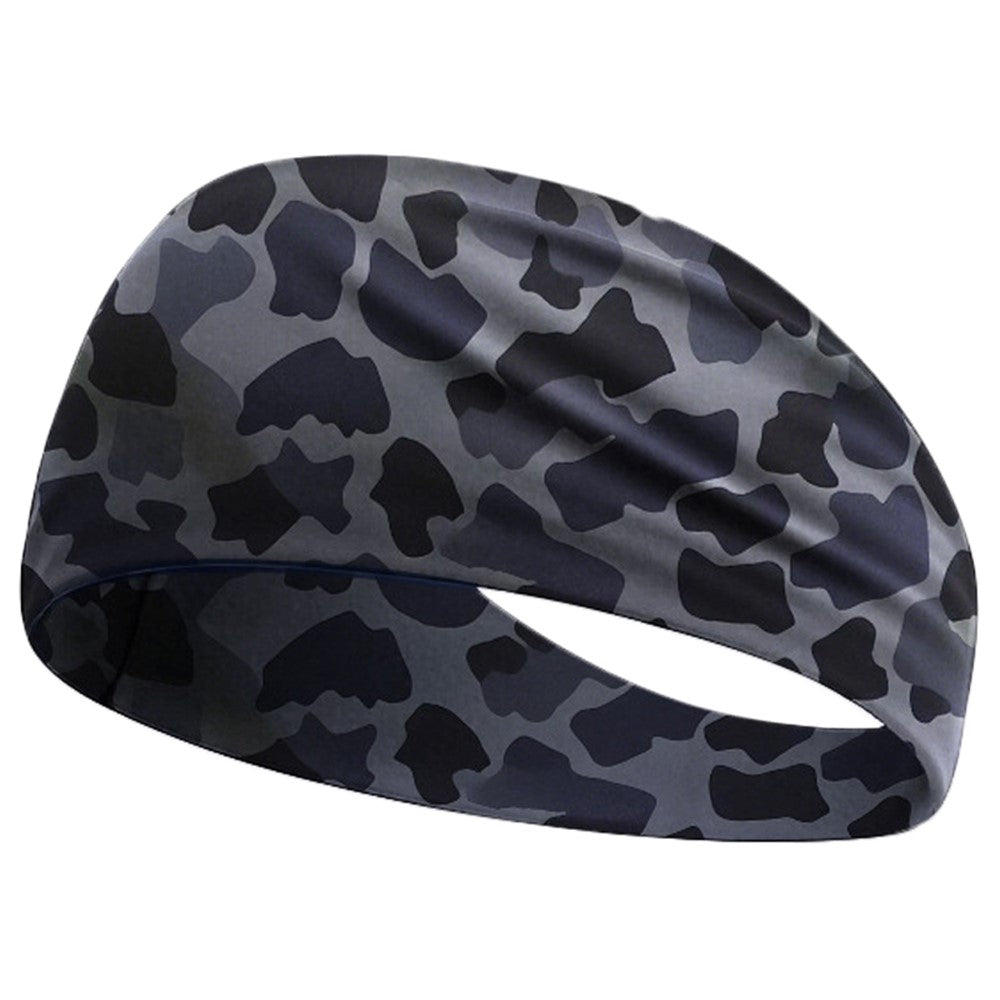 Camouflage Print Outdoor Sports Wide Headband for Yoga / Cycling / Running Breathable Sweatband