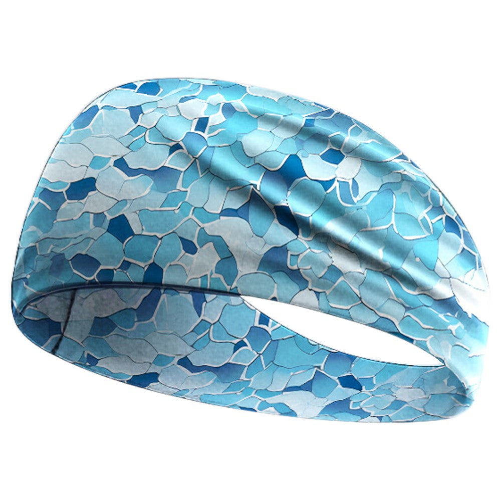 Cycling Breathable Sweatband Wide Sports Headband Milk Silk Sweat Wicking Yoga Hair Band