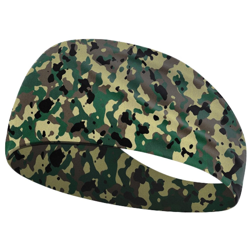 Camouflage Print Headband for Kids Breathable Sports Sweatband Children Basketball Running Hair Band