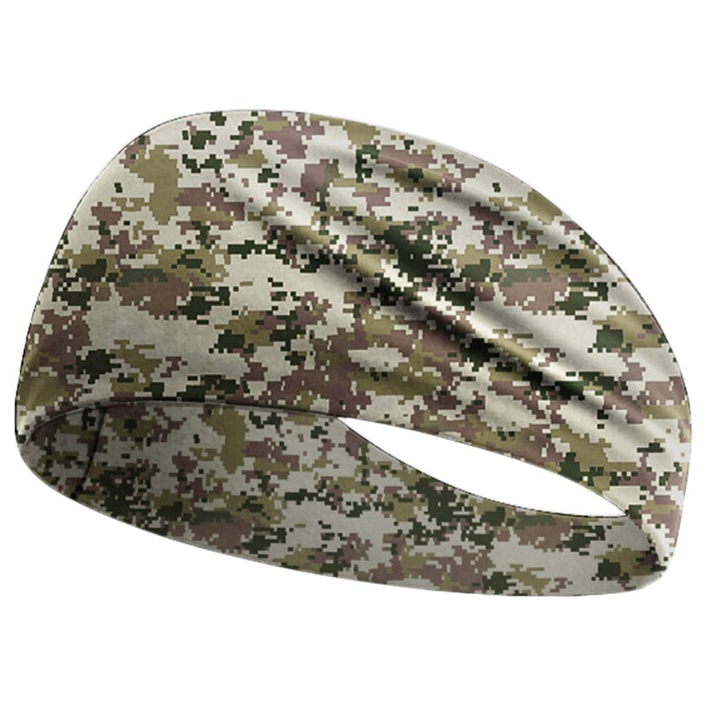 Camouflage Print Headband for Kids Breathable Sports Sweatband Children Basketball Running Hair Band