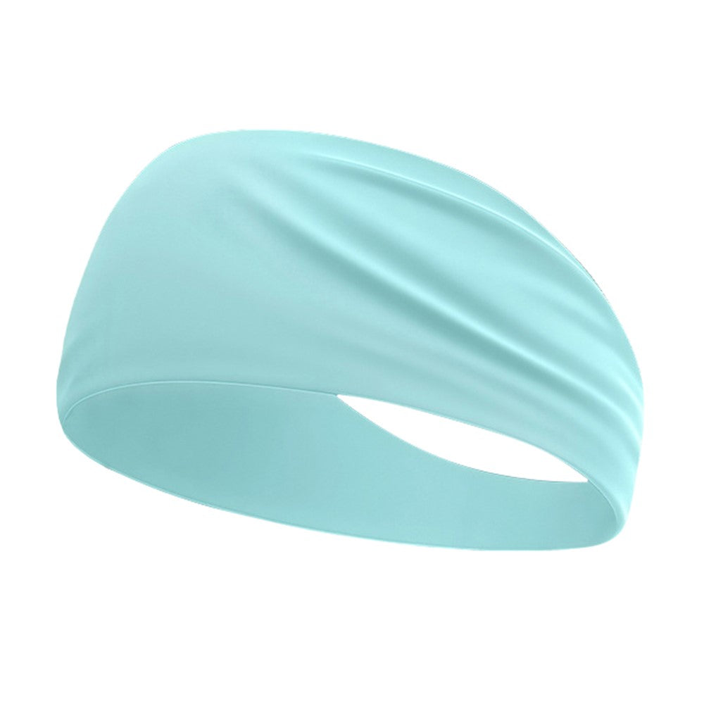 Summer Sports Headband Wide Breathable Milk Silk Sweatband Elastic Yoga Moisture Wicking Hair Band