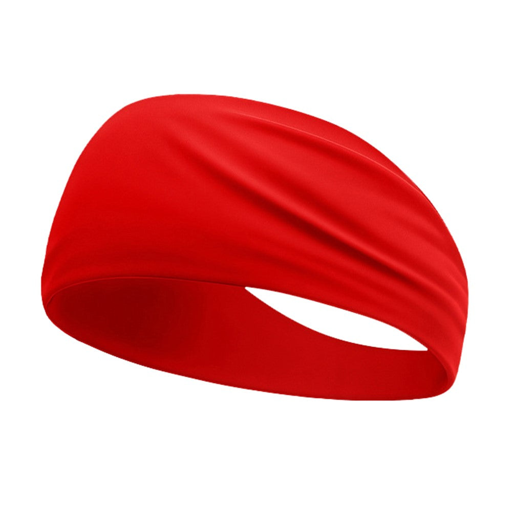 Summer Sports Headband Wide Breathable Milk Silk Sweatband Elastic Yoga Moisture Wicking Hair Band