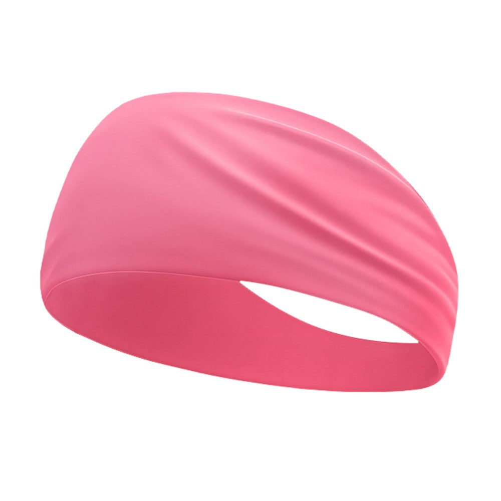 Summer Sports Headband Wide Breathable Milk Silk Sweatband Elastic Yoga Moisture Wicking Hair Band
