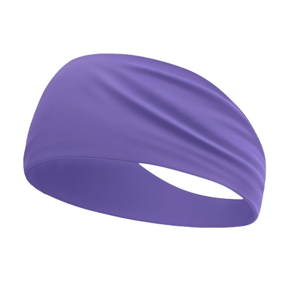 Summer Sports Headband Wide Breathable Milk Silk Sweatband Elastic Yoga Moisture Wicking Hair Band