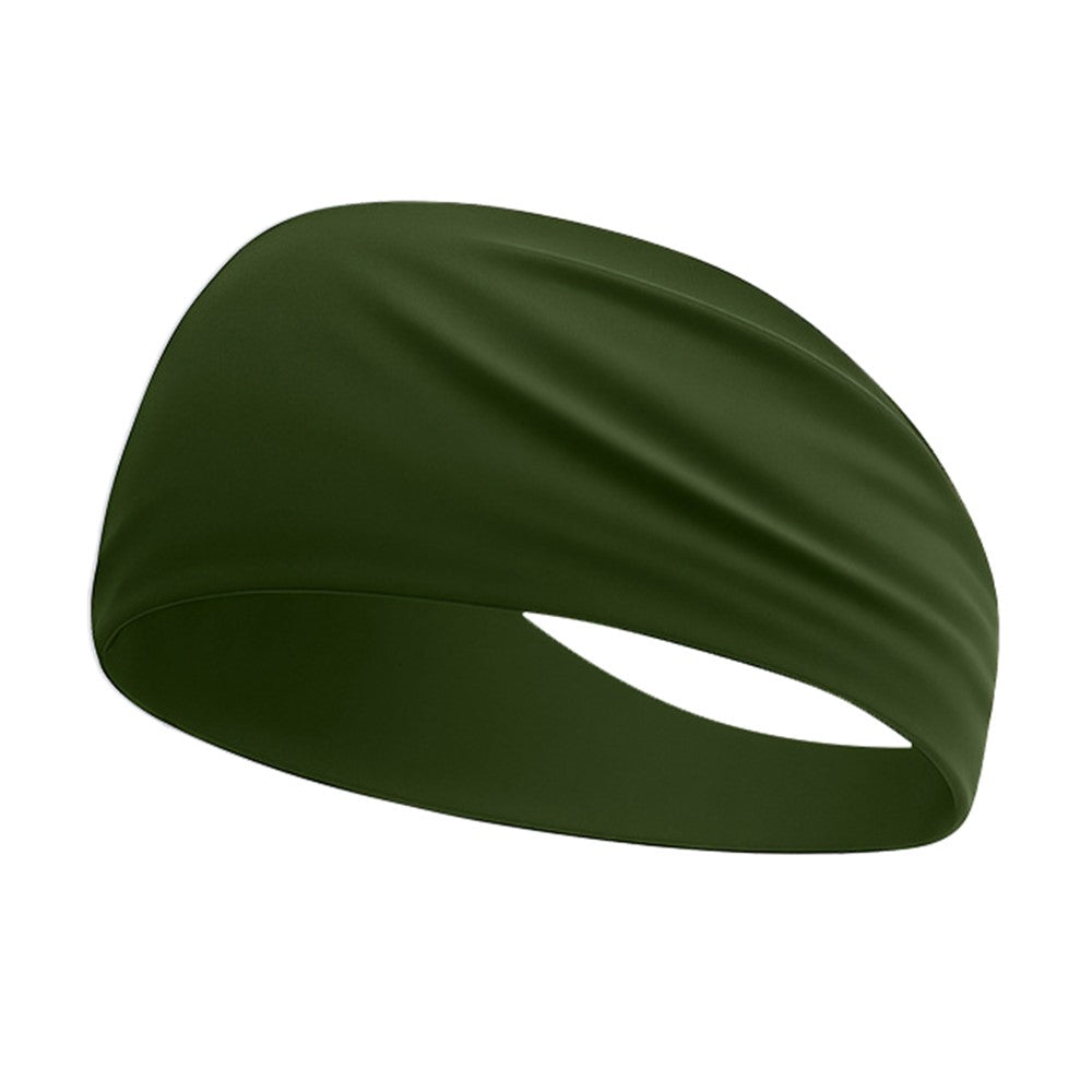 Summer Sports Headband Wide Breathable Milk Silk Sweatband Elastic Yoga Moisture Wicking Hair Band