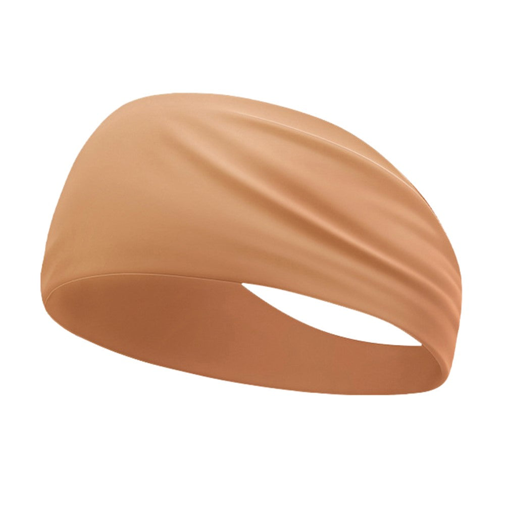 Summer Sports Headband Wide Breathable Milk Silk Sweatband Elastic Yoga Moisture Wicking Hair Band