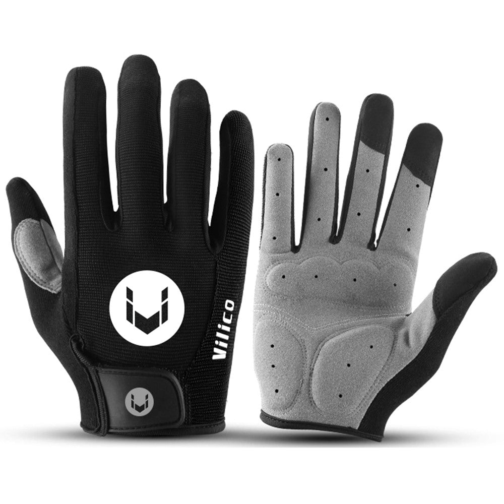 KYNCILOR 1 Pair Summer Full Finger Cycling Gloves Touch Screen Shock-Absorbed Hand Gloves