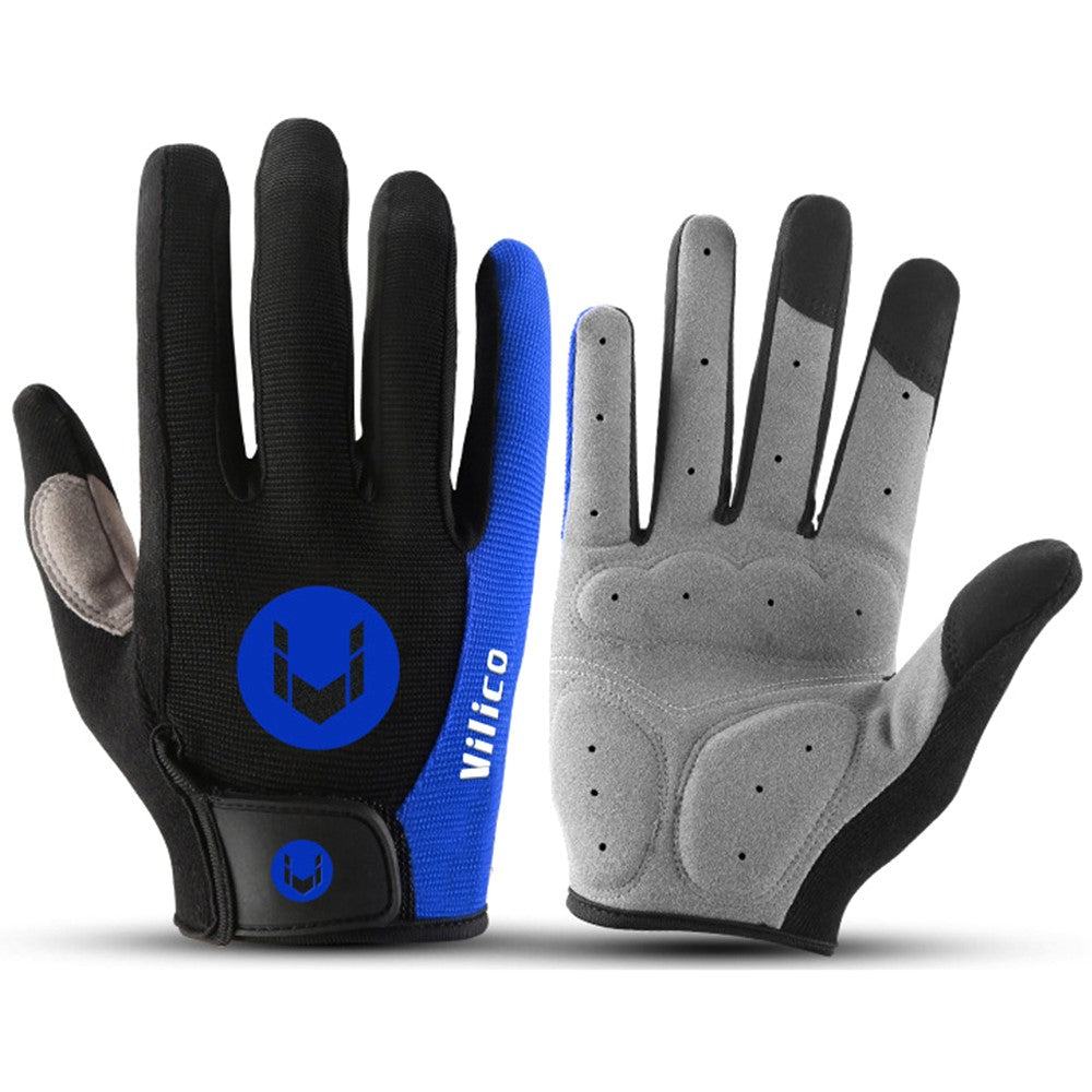 KYNCILOR 1 Pair Summer Full Finger Cycling Gloves Touch Screen Shock-Absorbed Hand Gloves
