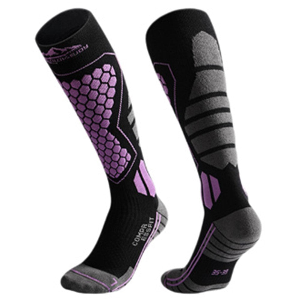 GOLOVEJOY DWZ04 1 Pair Sport Compression Socks Winter Warm High Tube Ski Calf Socks