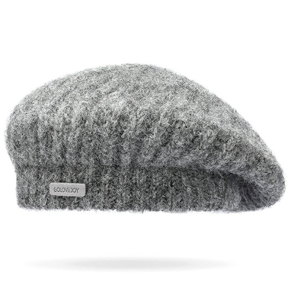 GOLOVEJOY DMZ103 Solid Color Winter Wool Warm Hat Elastic Knitted Beret Cap